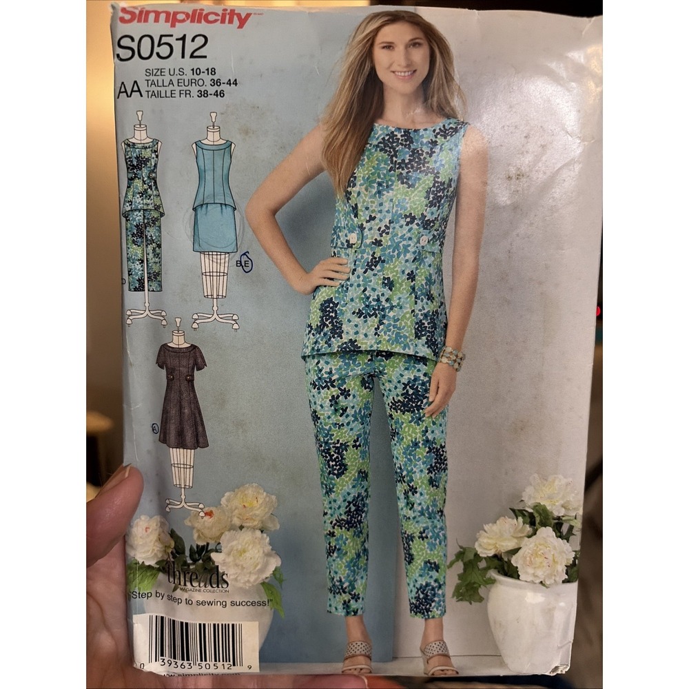 Simplicity Threads Suit Sewing Pattern S0512 Size 10-18 Uncut Dress Pants Skirt